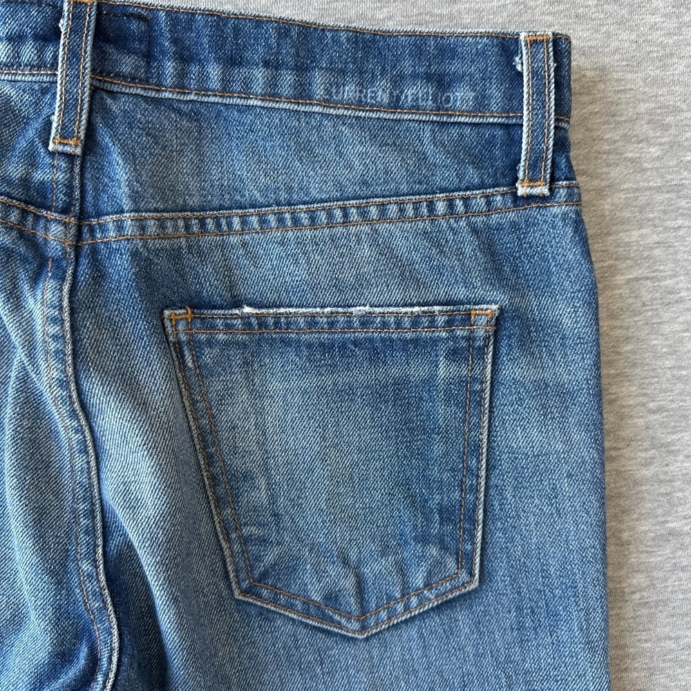 Current Elliott The Slouchy Skinny Jeans Zephyr Destroy Blue W24 Made in USA - Picture 8 of 16